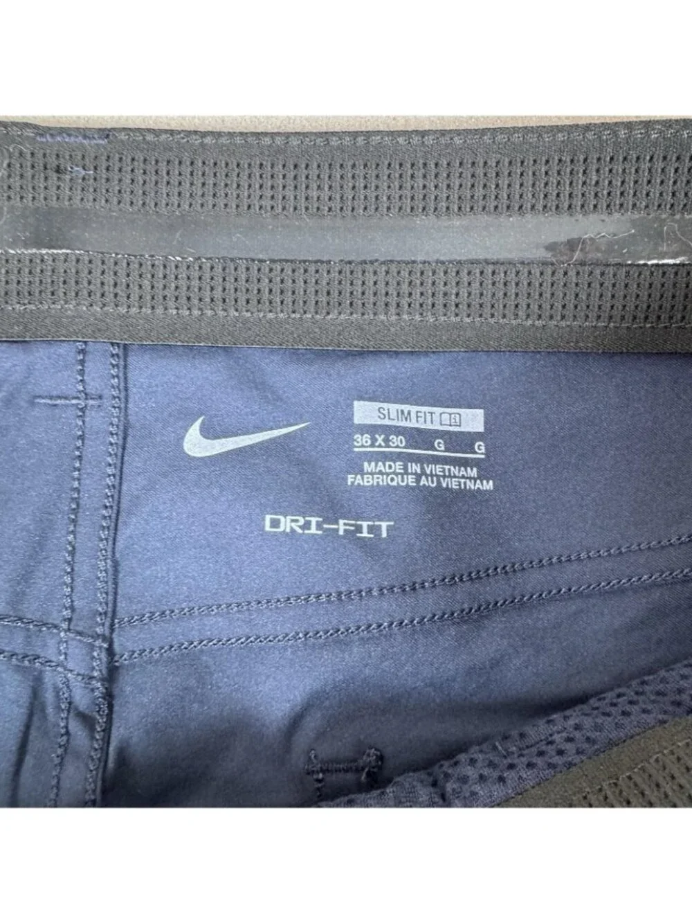 Nike Dri-FIT Pants Mens Size 36 Blue Golf Slim Fit Stretch Lightweight